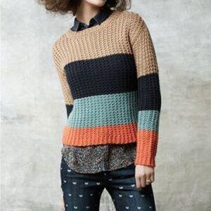 Sparrow for Anthropologie Olaf Colorblock Sweater